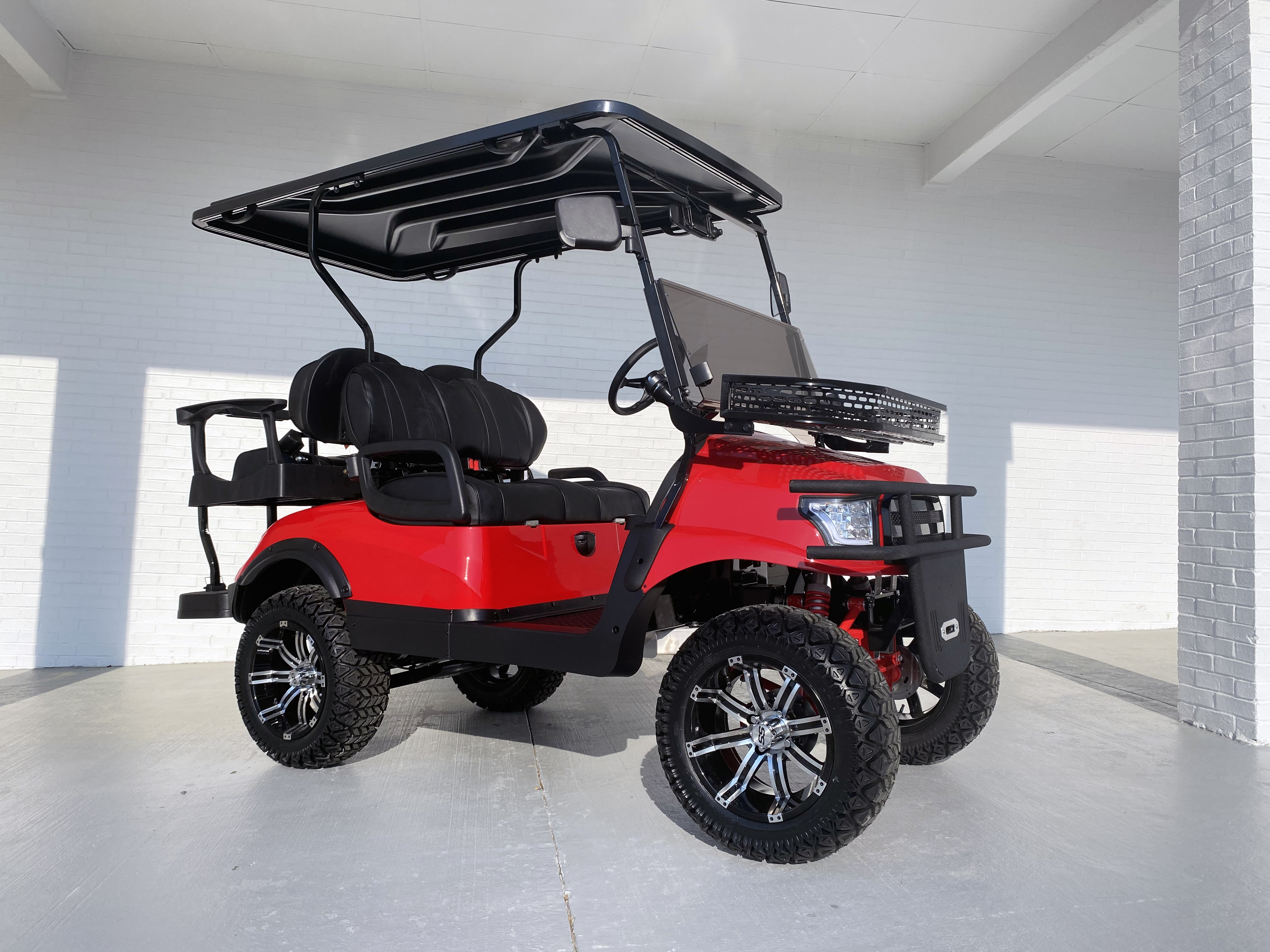 Red Renegade Golf Cart Scout Body Loaded